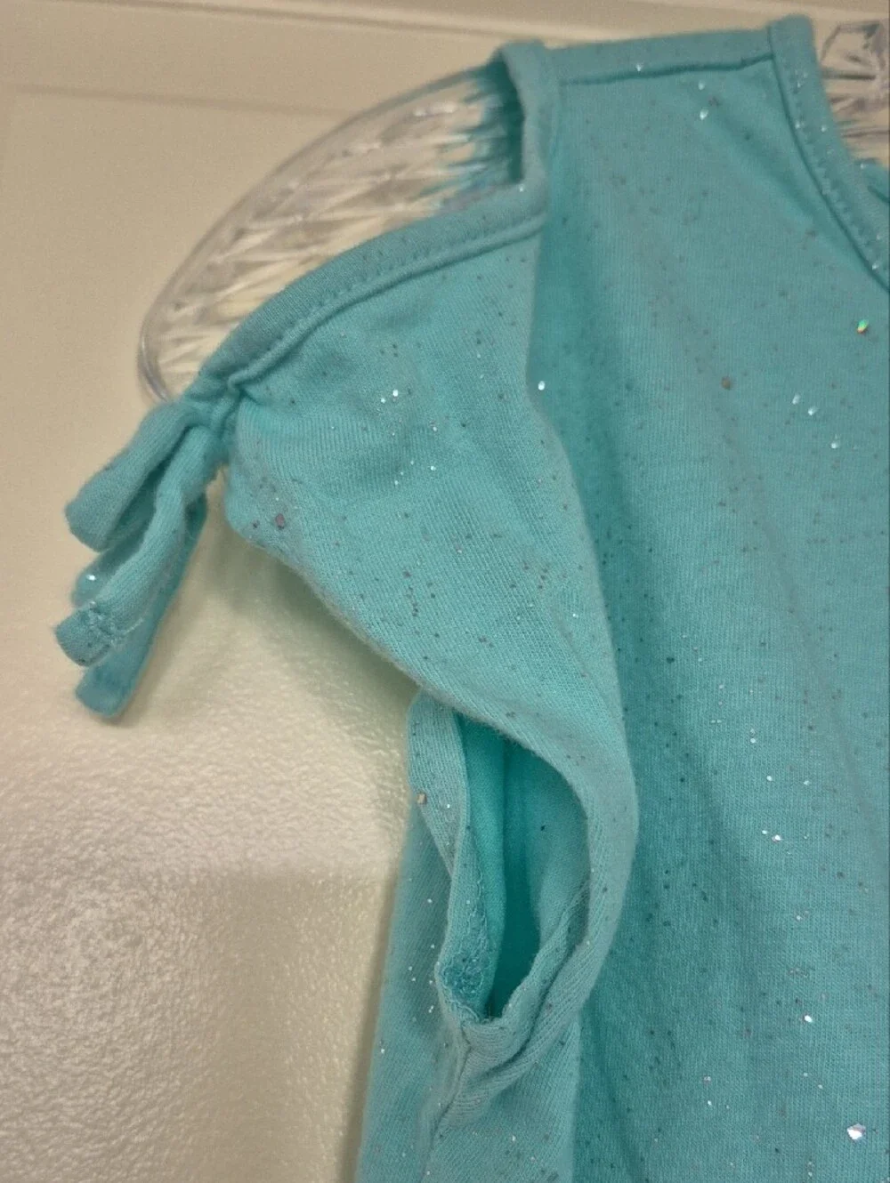 OshKosh B'gosh Girls' Aqua Sparkle Cold-Shoulder Tunic/Tee
